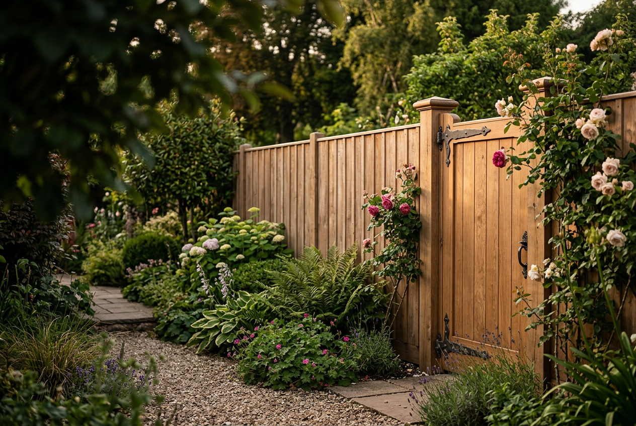 Natural timber fencing and gates